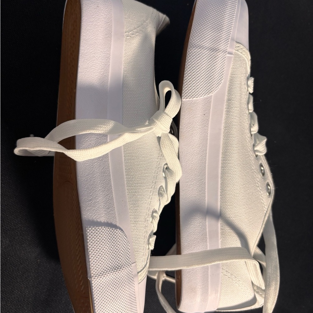 Classic White Canvas Sneakers - Picture 6 of 8